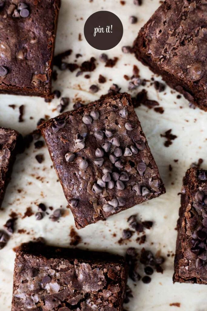 sourdough discard double chocolate brownies made with cocoa powder