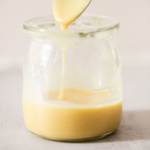 3 ingredient honey mustard in a jar