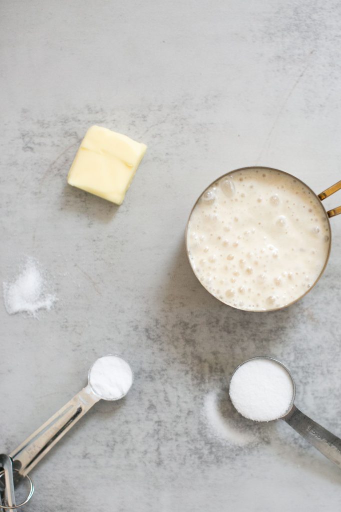ingredients for sourdough pikelets