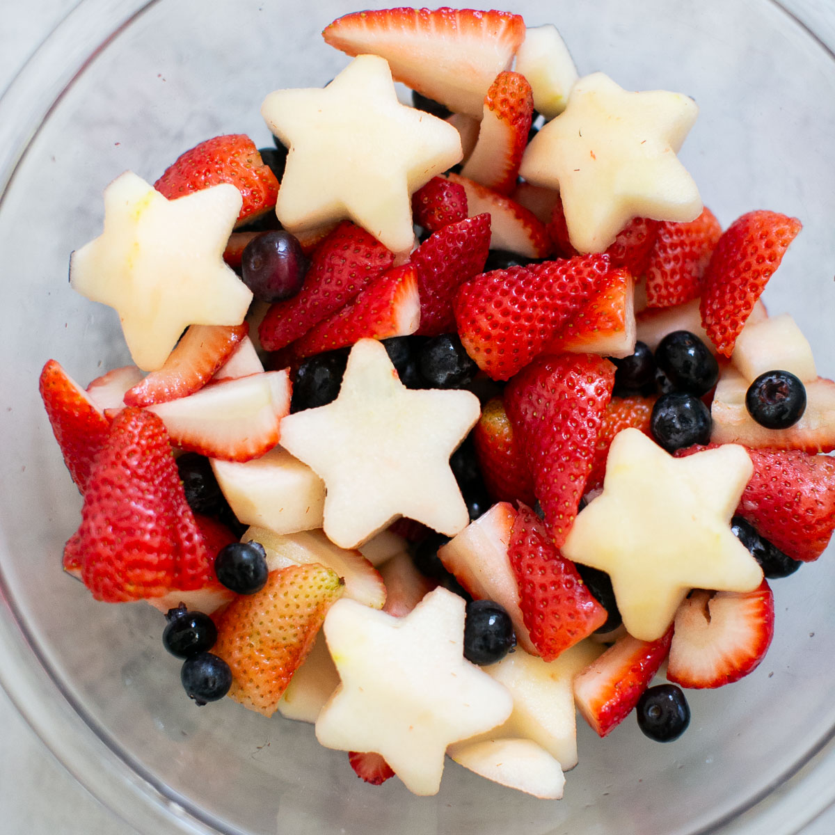 Easy Red White and Blue Fruit Salad
