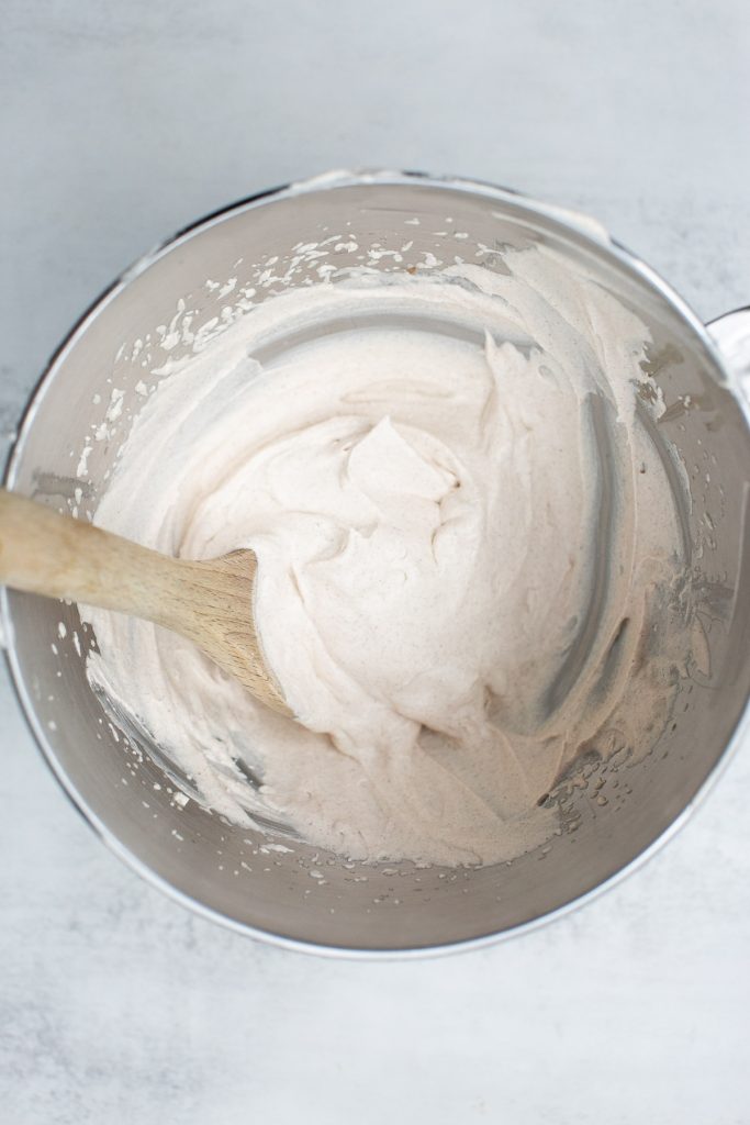 pumpkin pie whipped cream in a bowl