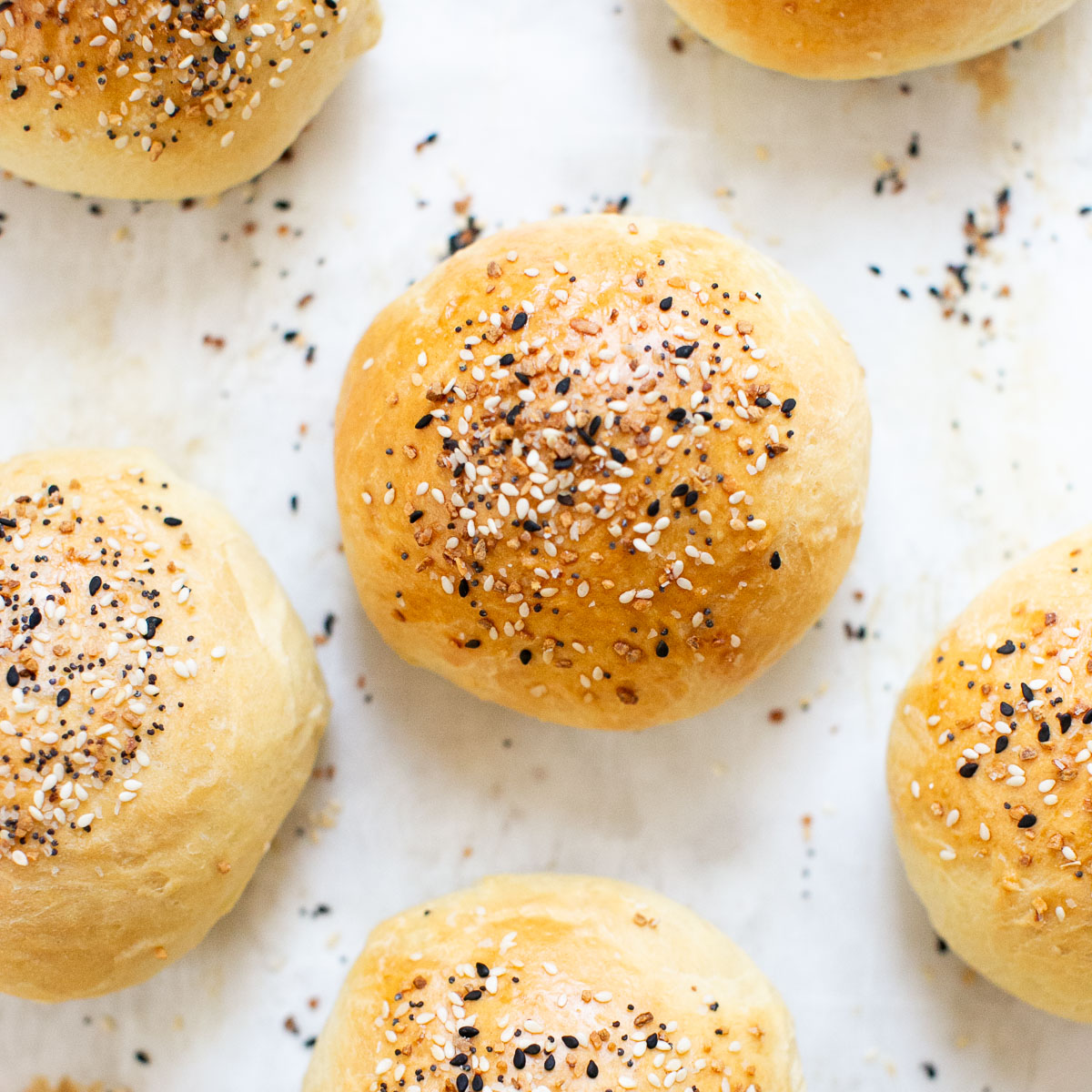 Quick Sourdough Discard Hamburger Buns With Yeast