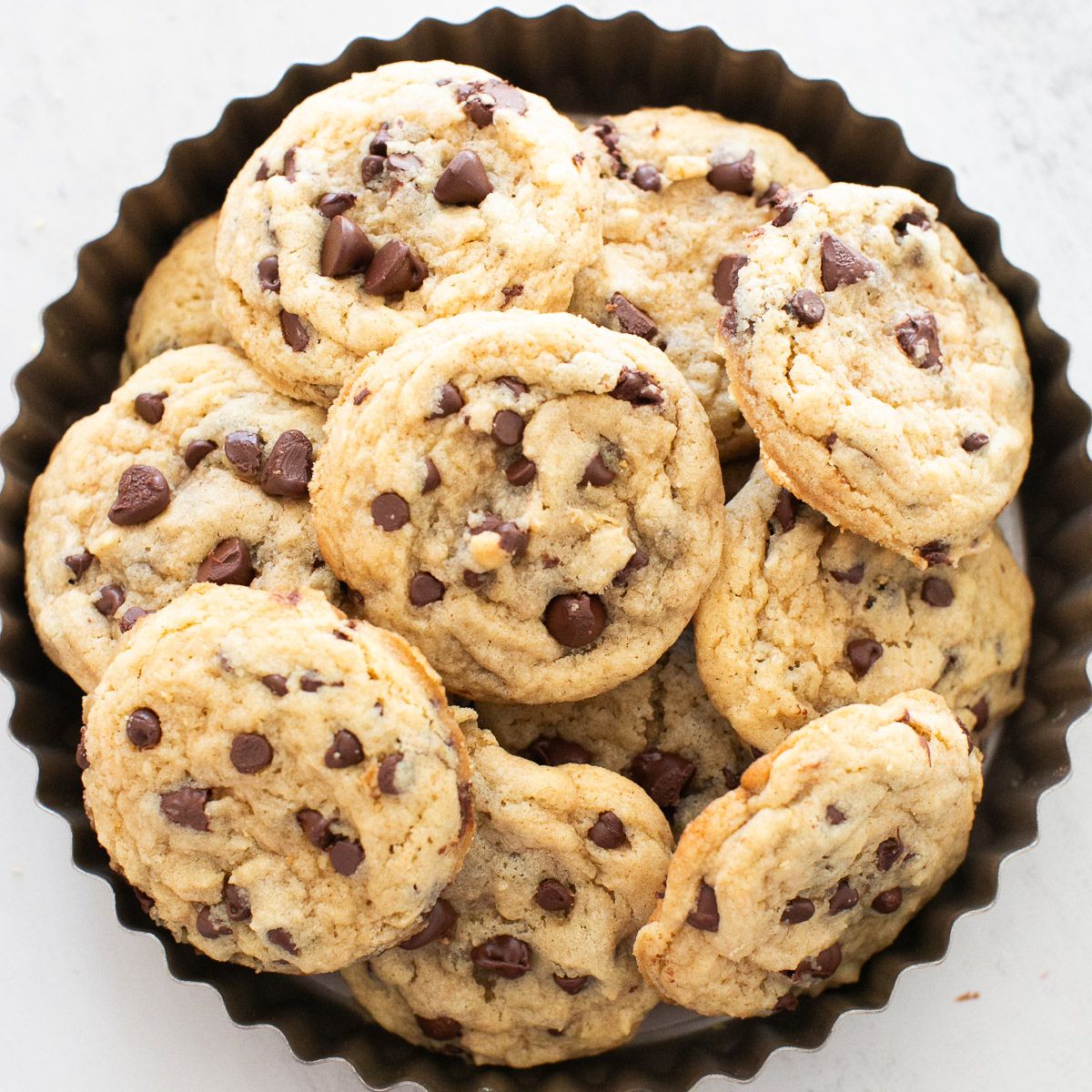 browned butter sourdough discard chocolate chip cookies