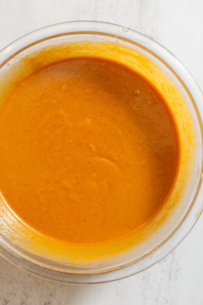 dry ingredients in a large bowl for pumpkin bread with chocolate chips