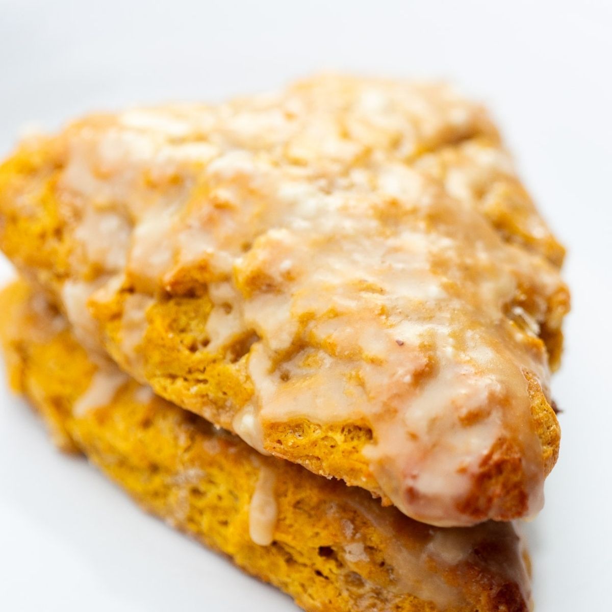 pumpkin scones with maple glaze