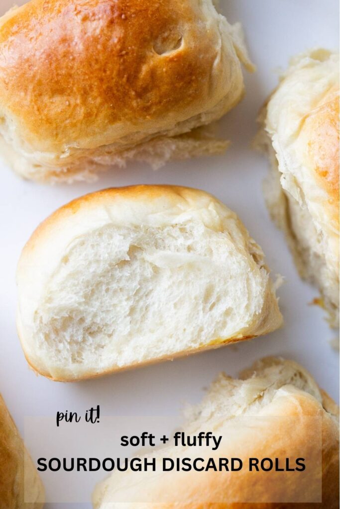 soft and fluffy sourdough discard rolls