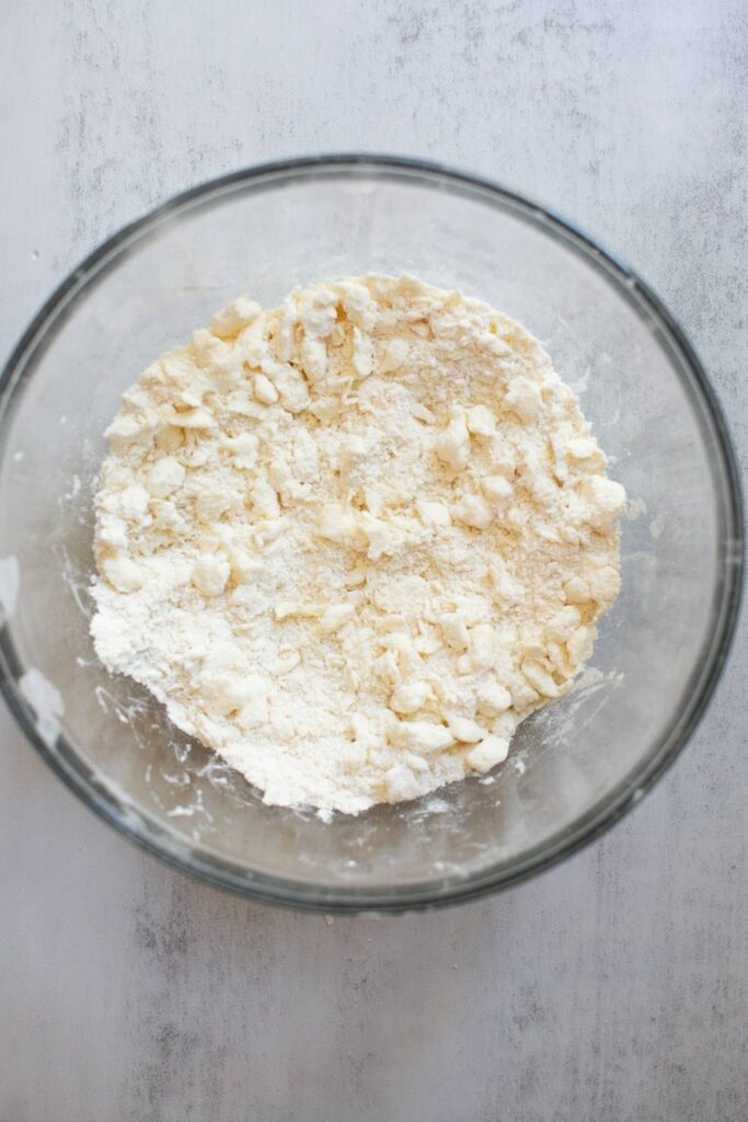 sourdough discard pie crust mixed together