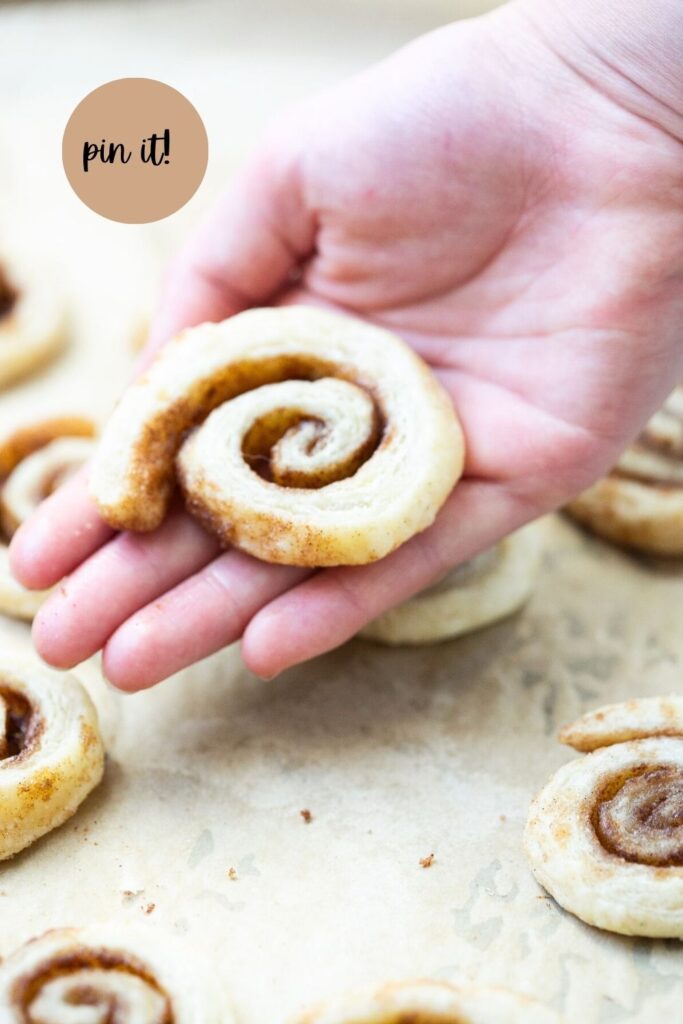 old fashioned pie crust cookies with cinnamon sugar filling