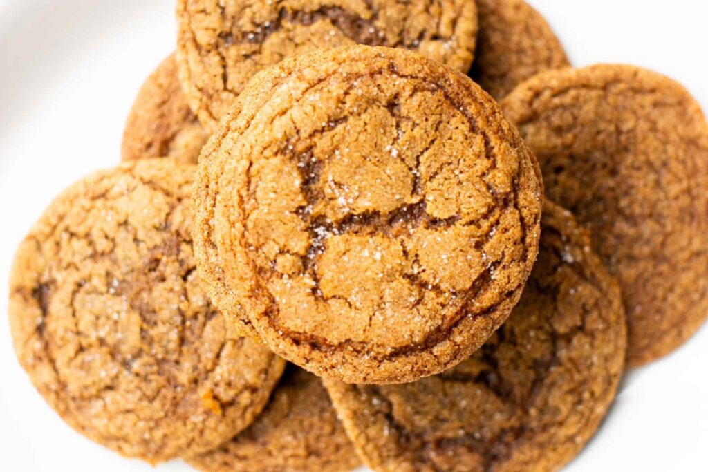 soft sourdough gingersnap cookies