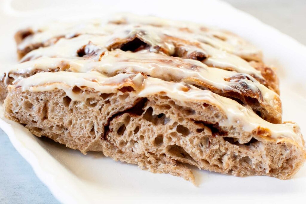 sourdough cinnamon roll focaccia bread