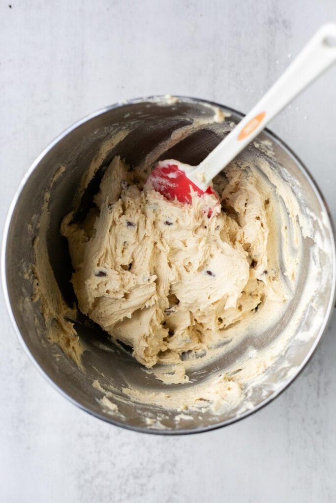 sourdough discard cookies and cream cookie dough batter