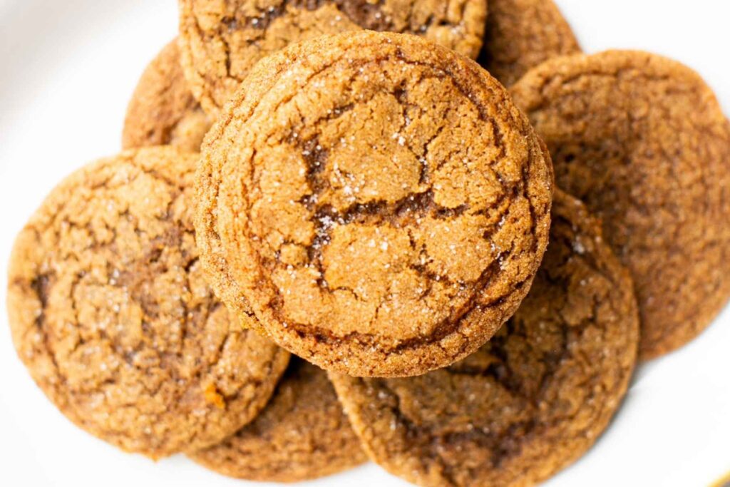 sourdough discard gingersnap cookies