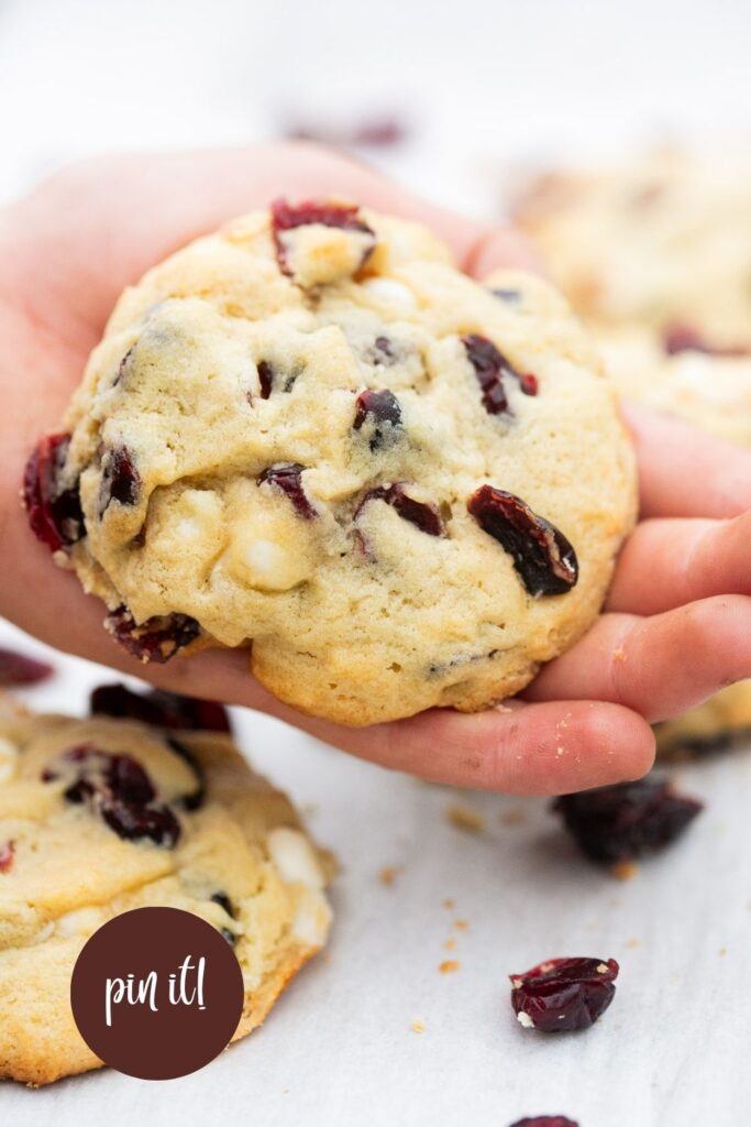 sourdough discard white chocolate chip cranberry cookies