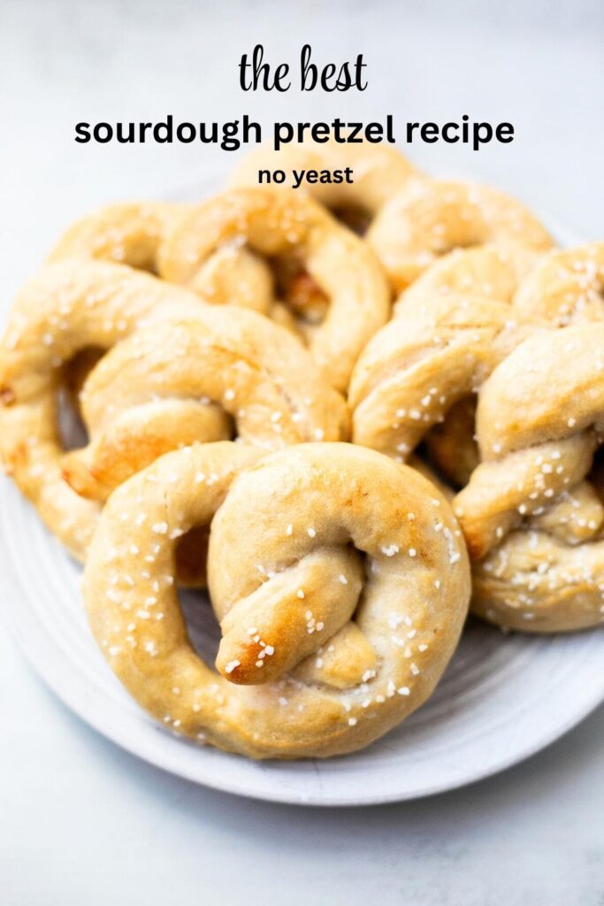 overnight sourdough pretzels made with active sourdough starter