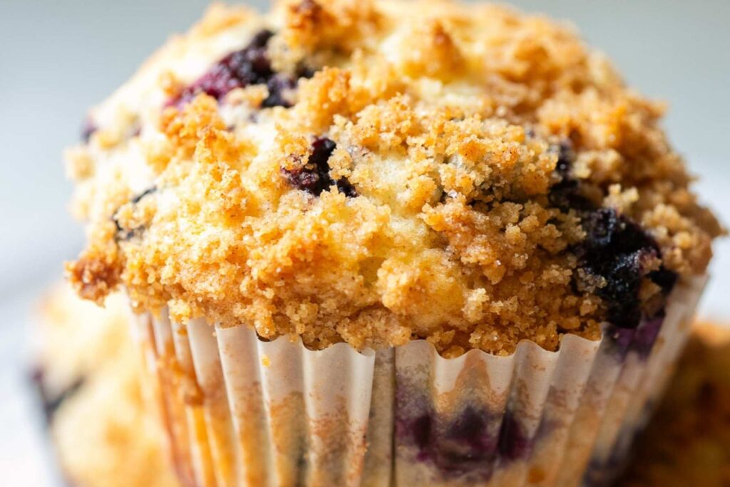 sourdough discard blueberry muffins