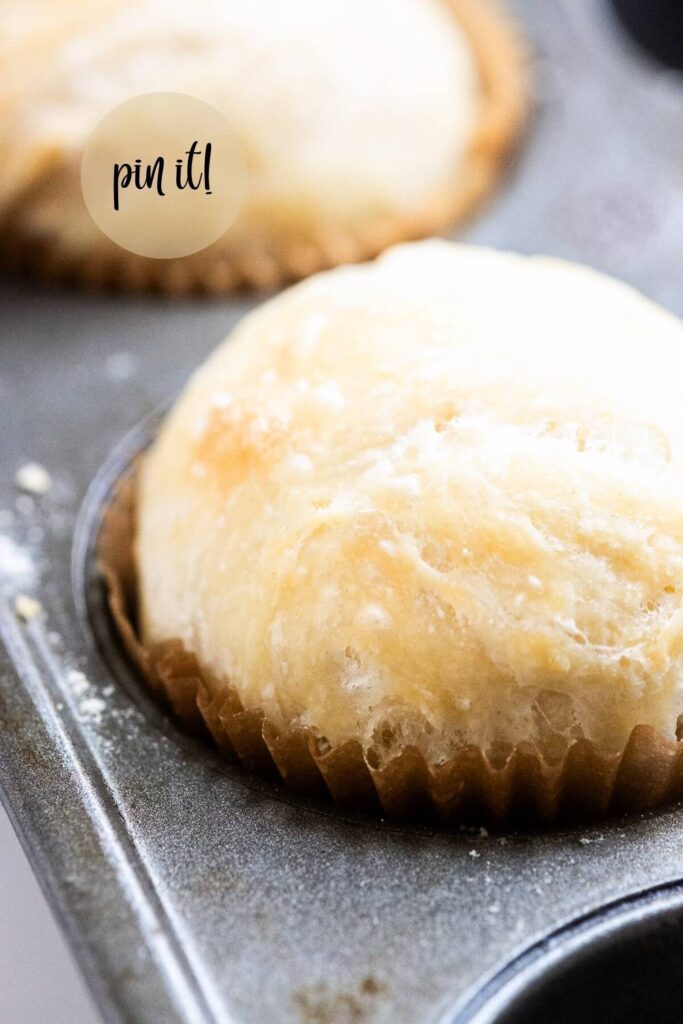 sourdough croissant bread rolls baked in cupcake tins