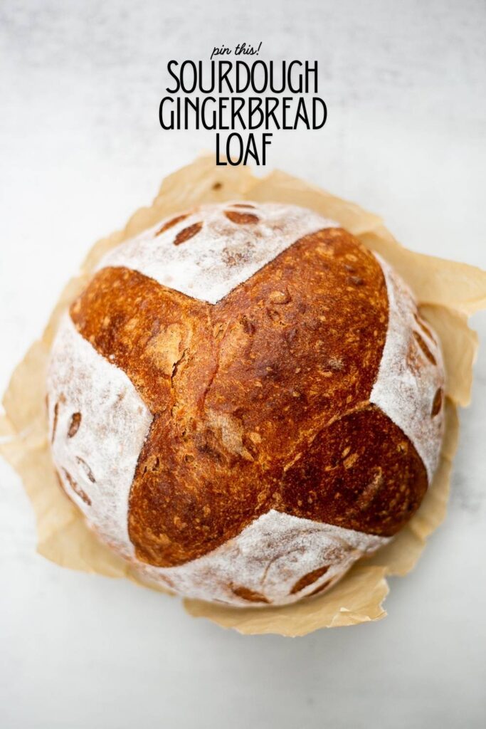 sourdough gingerbead artisan bread loaf