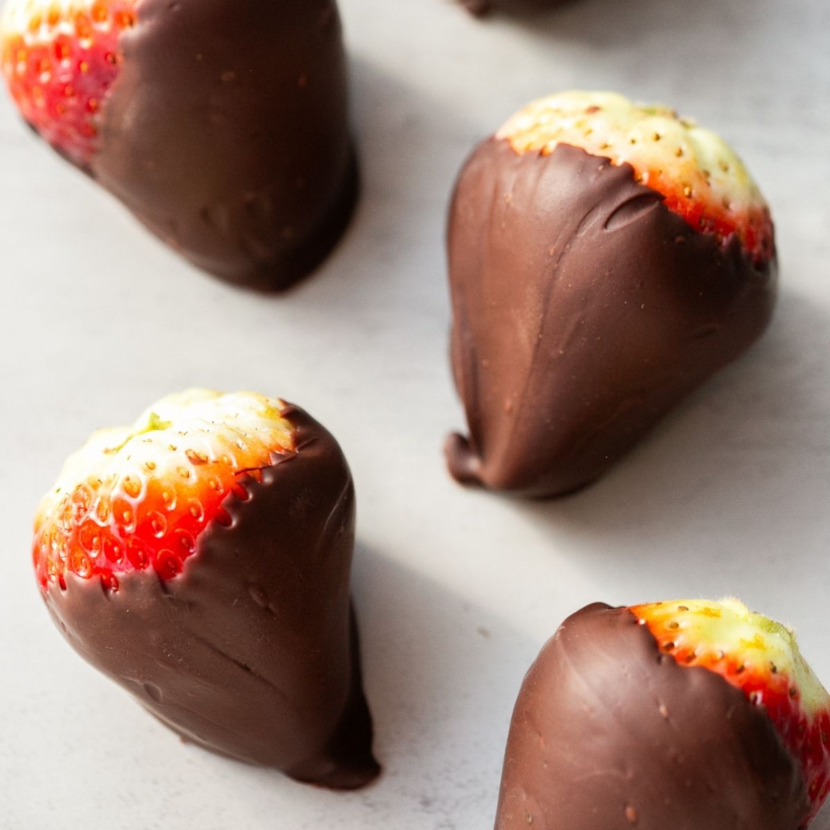 Chocolate Covered Strawberries With Chocolate Chips