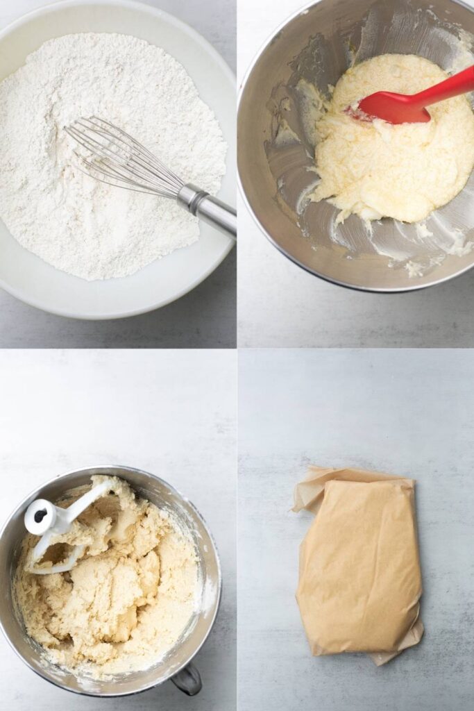 ingredients for heart shaped cookies for valentines day