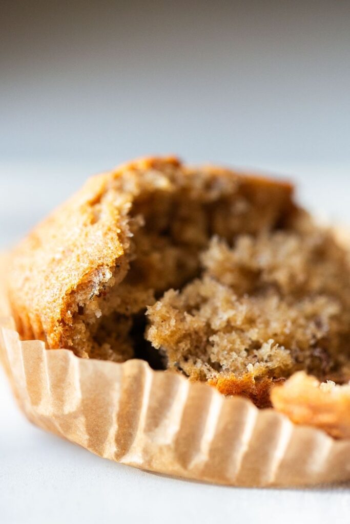 moist and tender sourdough discard banana muffins 