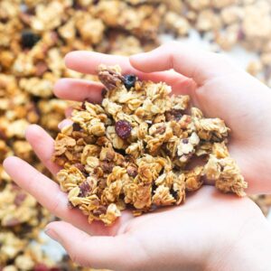 sourdough discard granola made with honey