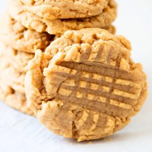 sourdough discard peanut butter cookies that are soft and chewy