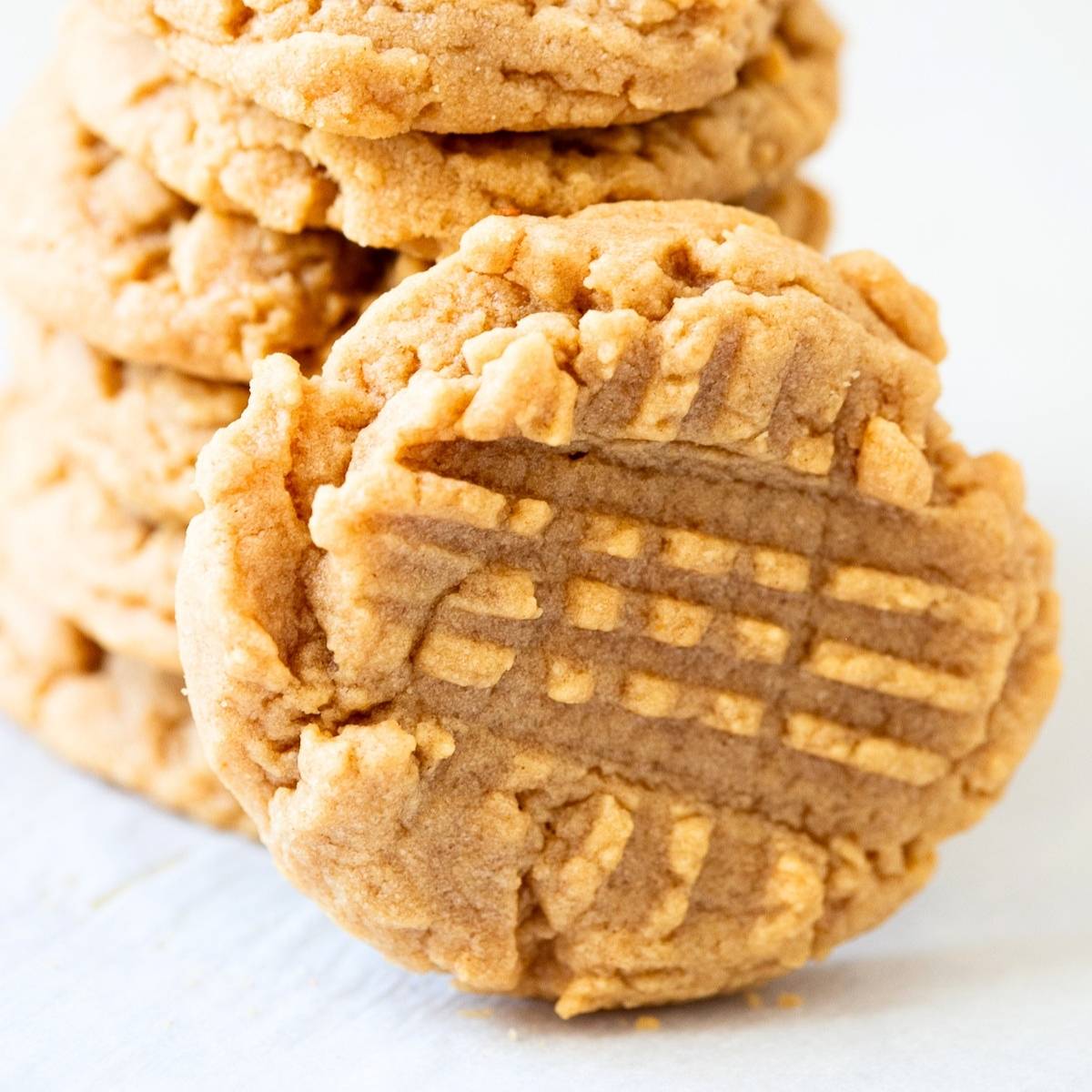 sourdough discard peanut butter cookies that are soft and chewy