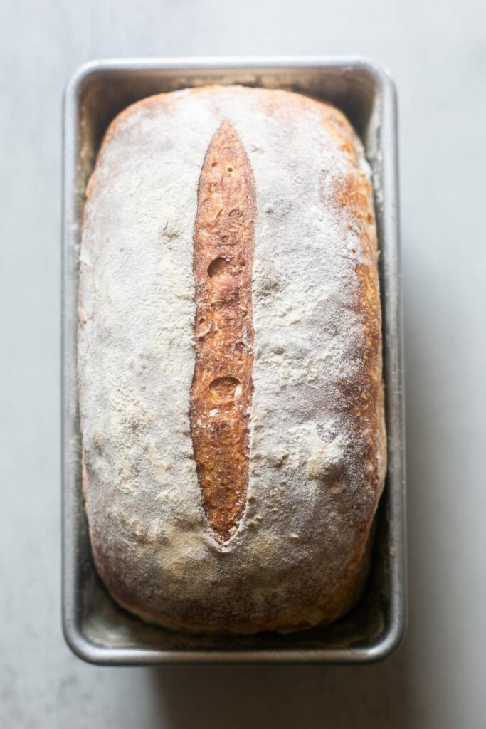 sourdough bread baked in a dutch oven