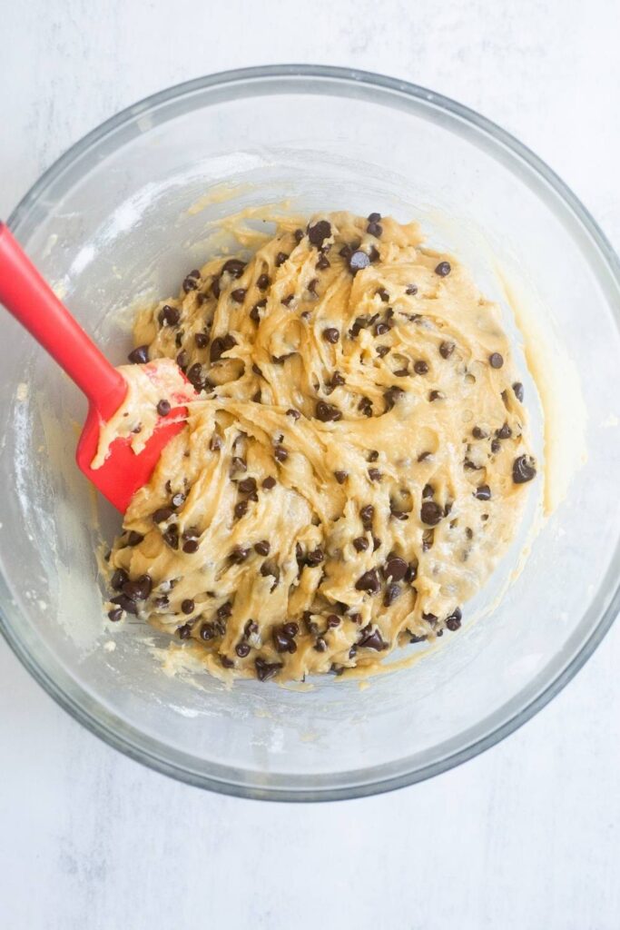 wet ingredients for sourdough discard chocolate chip cookie bar